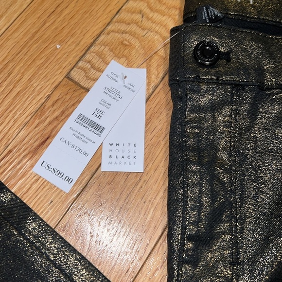 White House Black Market Skinny Jeans - Gold - Picture 4 of 4